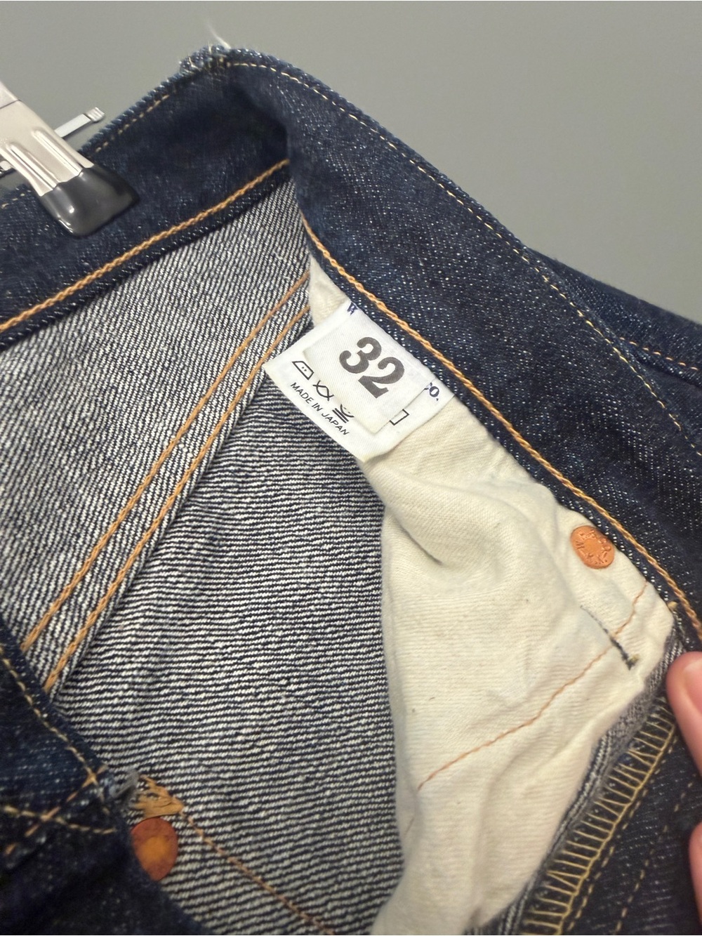 Dark Indigo Straight Jeans with Copper Rivets - Picture 4 of 12